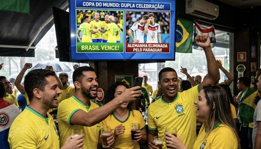 ALÍVIO E RIVALIDADE: Brasileiros celebram vitória da Seleção e queda da Alemanha em dia marcante na Copa